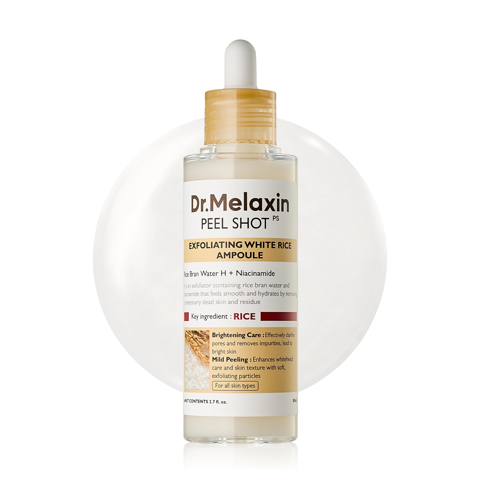 DR. MELAXIN, Exfoliante facial de arroz blanco