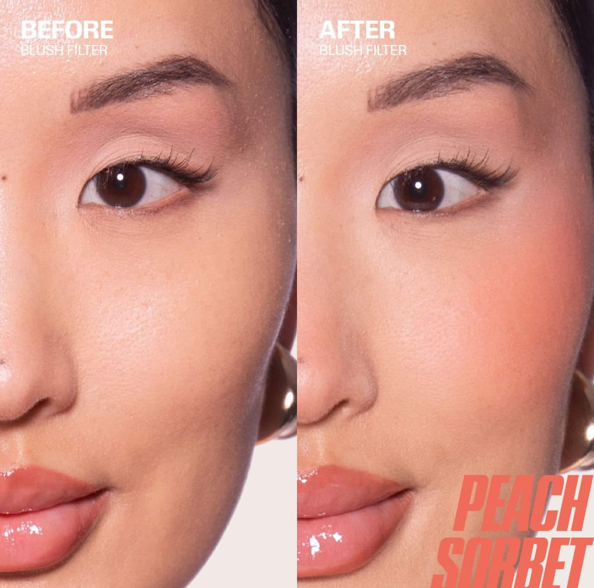 Huda rubor líquido tono Peach Sorbet