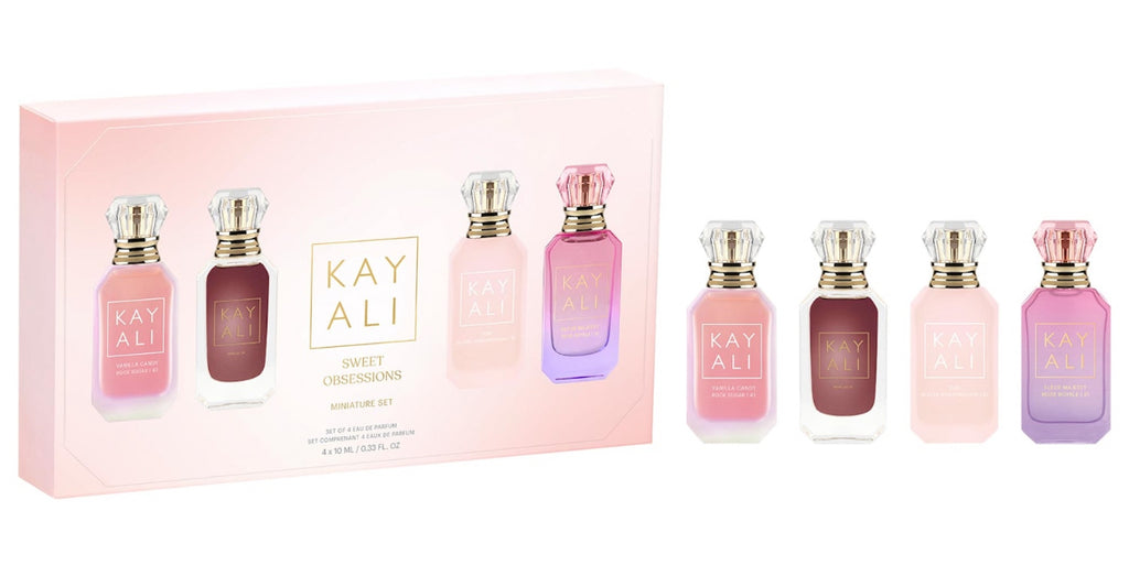 Set Kayali con 4 minis de sus mejores perfumes 10 ml c/u